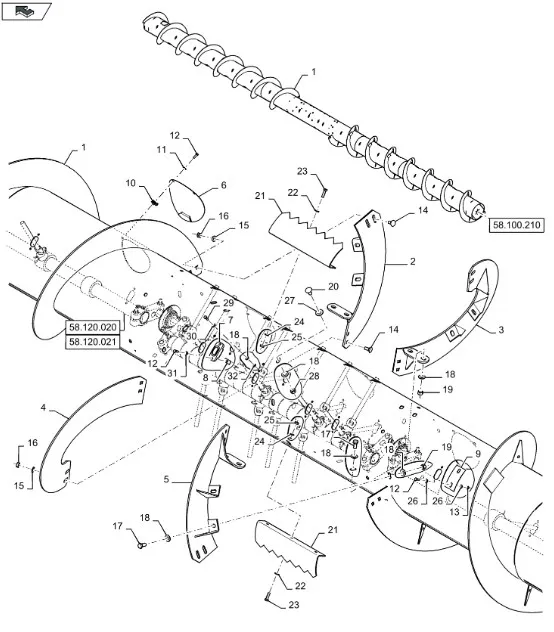 87516937 - Съёмная спираль шнека